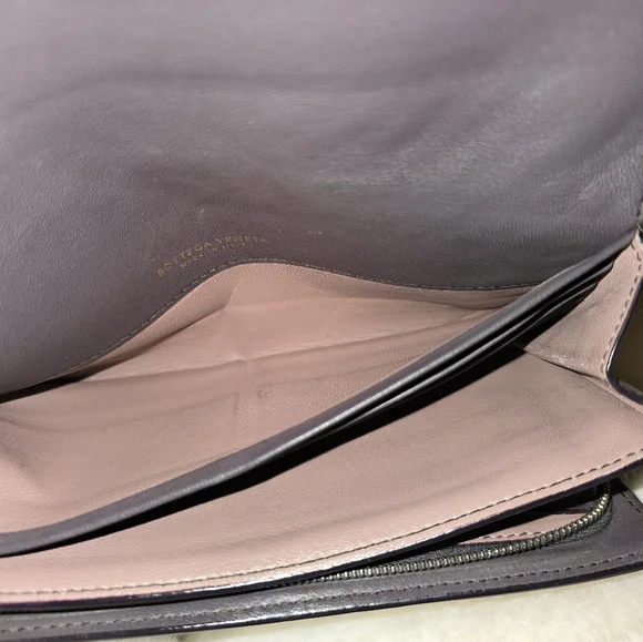 Bottega Veneta Brown Long Leather Wallet